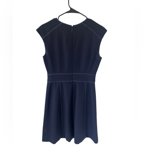 Tory Burch Wayde Midnight Blue Wool Crepe Midi Dress - Picture 6 of 7